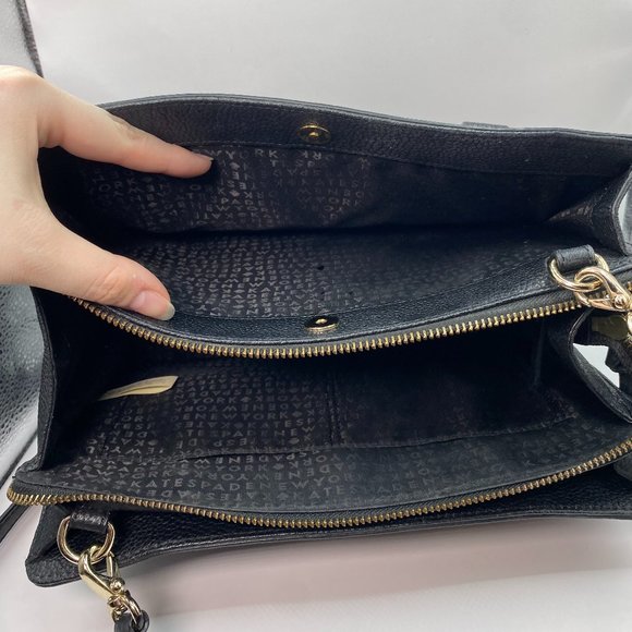 Kate Spade Black Pebbled Mulberry Street Lise Satchel & Crossbody Bag - Picture 10 of 16